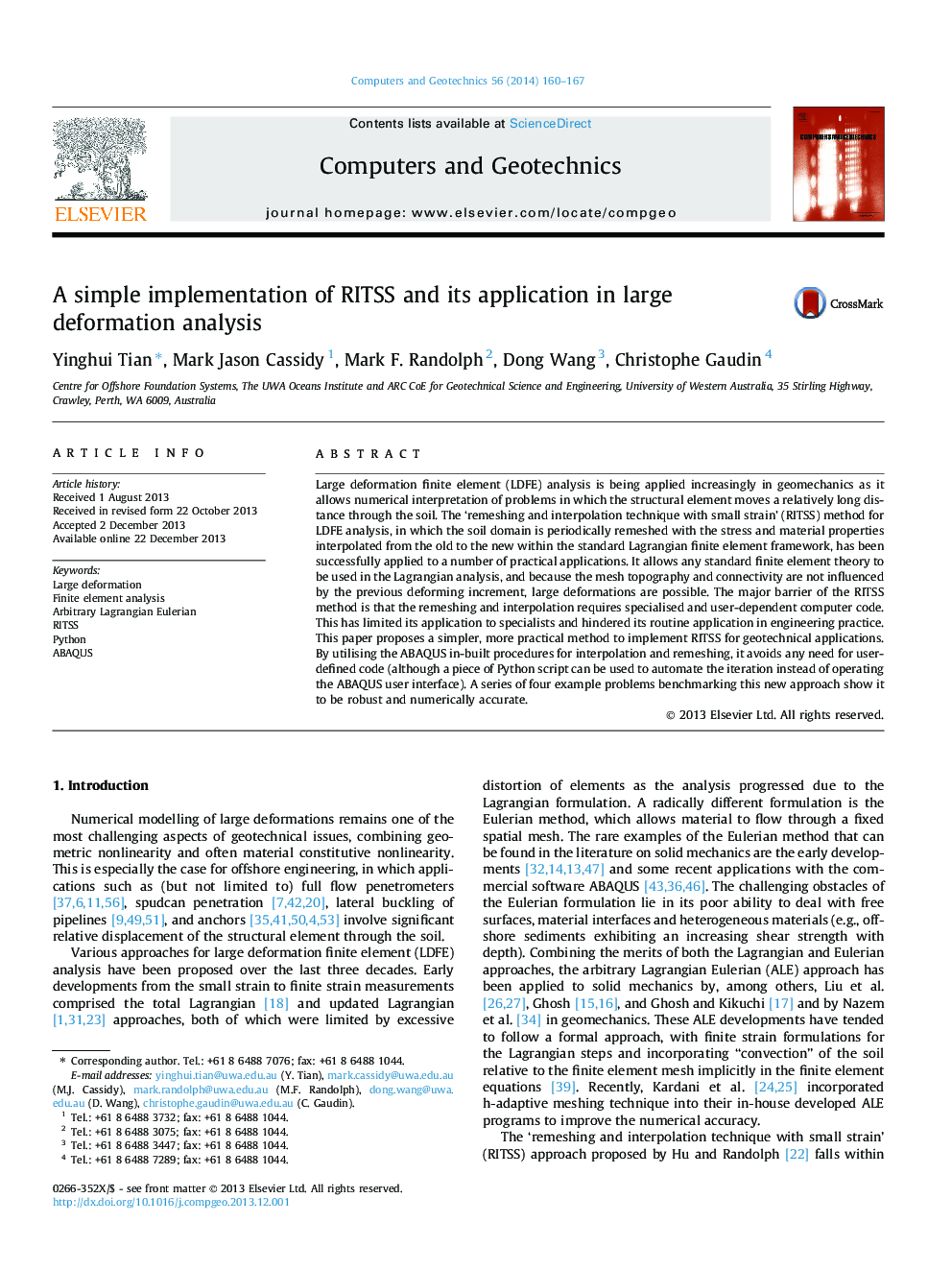 A simple implementation of RITSS and its application in large deformation analysis