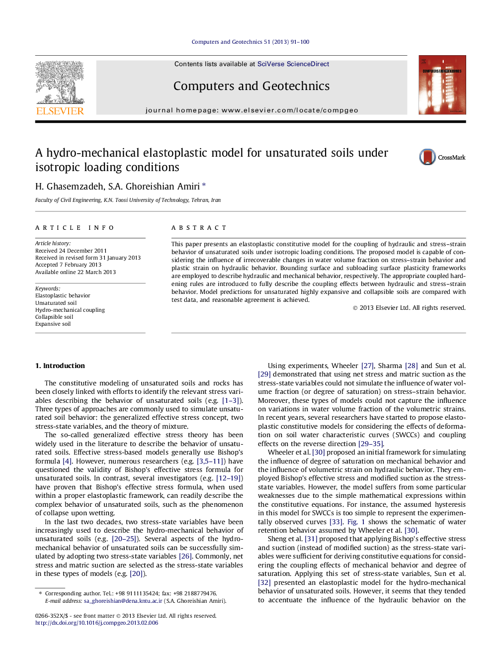 A hydro-mechanical elastoplastic model for unsaturated soils under isotropic loading conditions