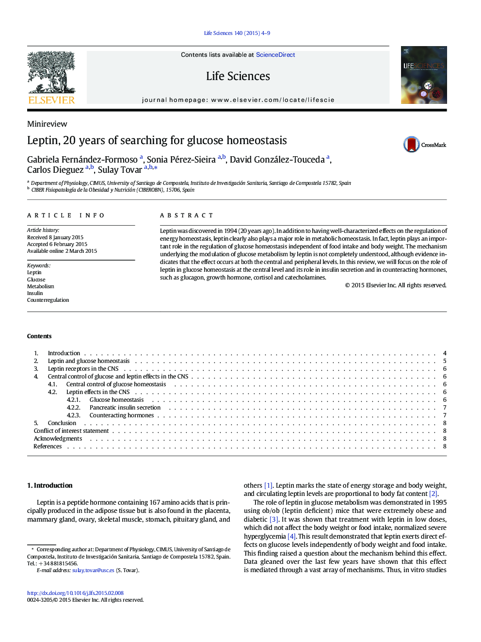 Leptin, 20 years of searching for glucose homeostasis