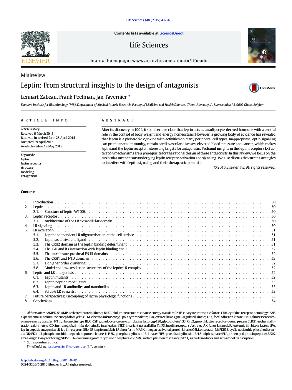 Leptin: From structural insights to the design of antagonists