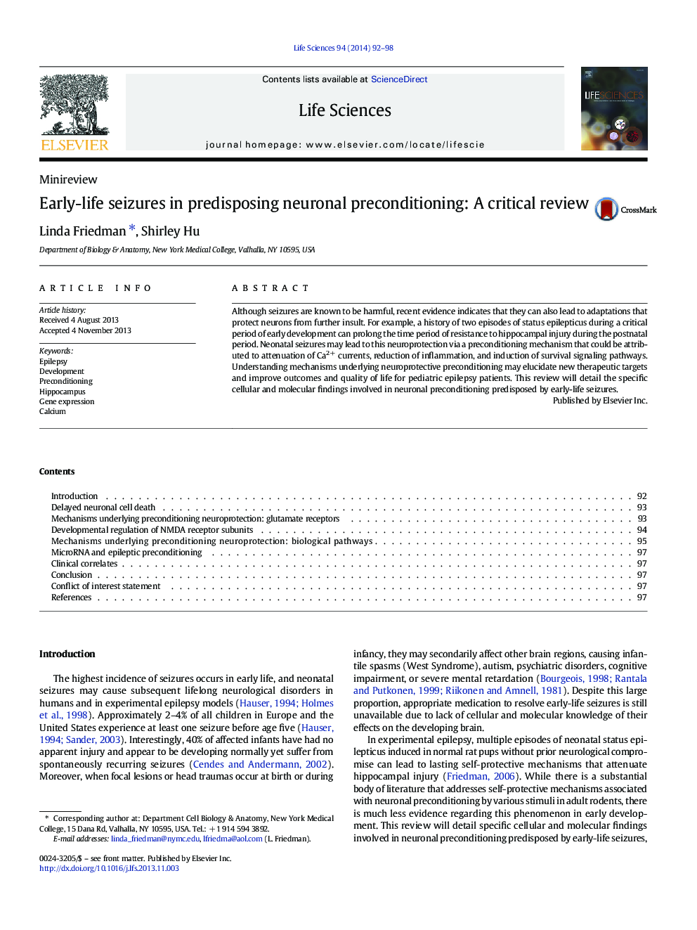 Early-life seizures in predisposing neuronal preconditioning: A critical review