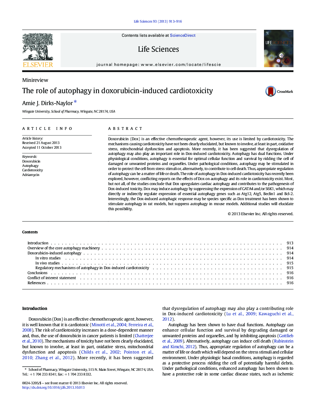 The role of autophagy in doxorubicin-induced cardiotoxicity