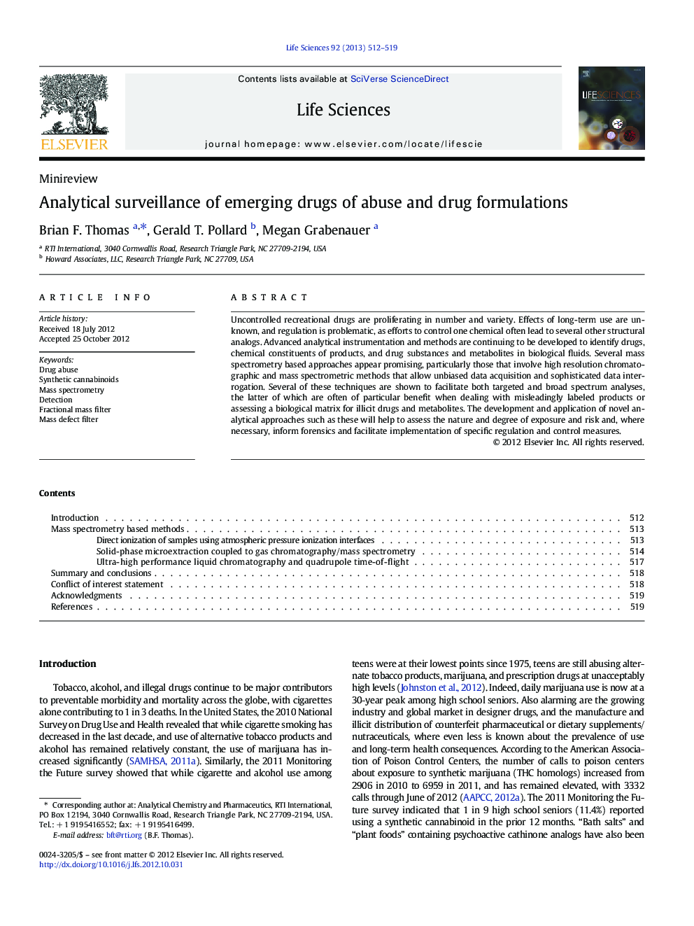 Analytical surveillance of emerging drugs of abuse and drug formulations