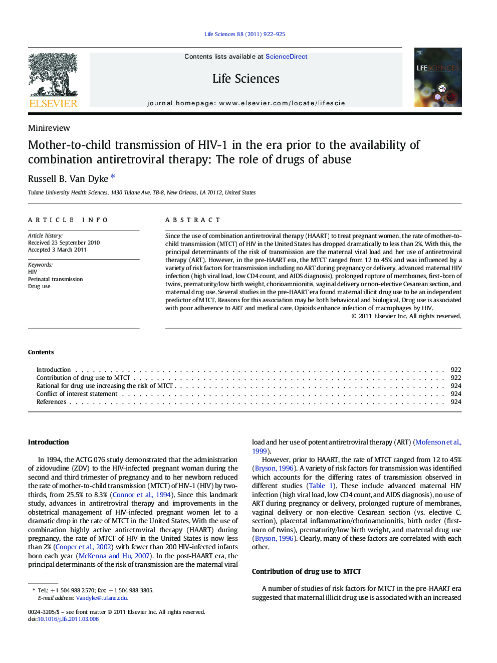 Mother-to-child transmission of HIV-1 in the era prior to the availability of combination antiretroviral therapy: The role of drugs of abuse