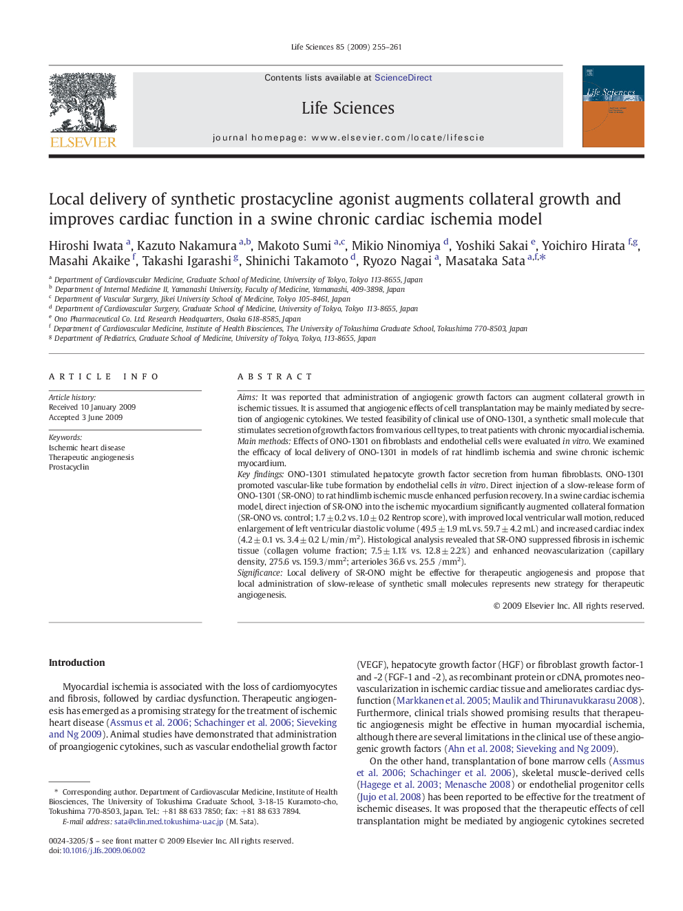 Local delivery of synthetic prostacycline agonist augments collateral growth and improves cardiac function in a swine chronic cardiac ischemia model