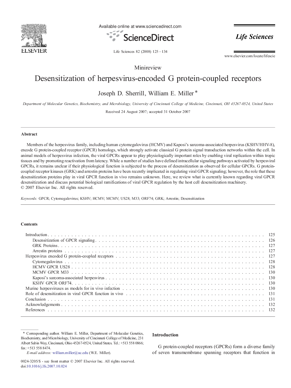 Desensitization of herpesvirus-encoded G protein-coupled receptors