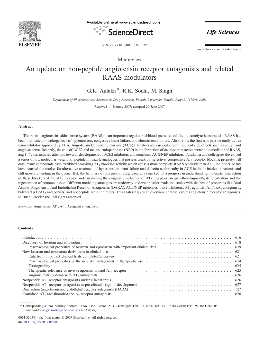 An update on non-peptide angiotensin receptor antagonists and related RAAS modulators