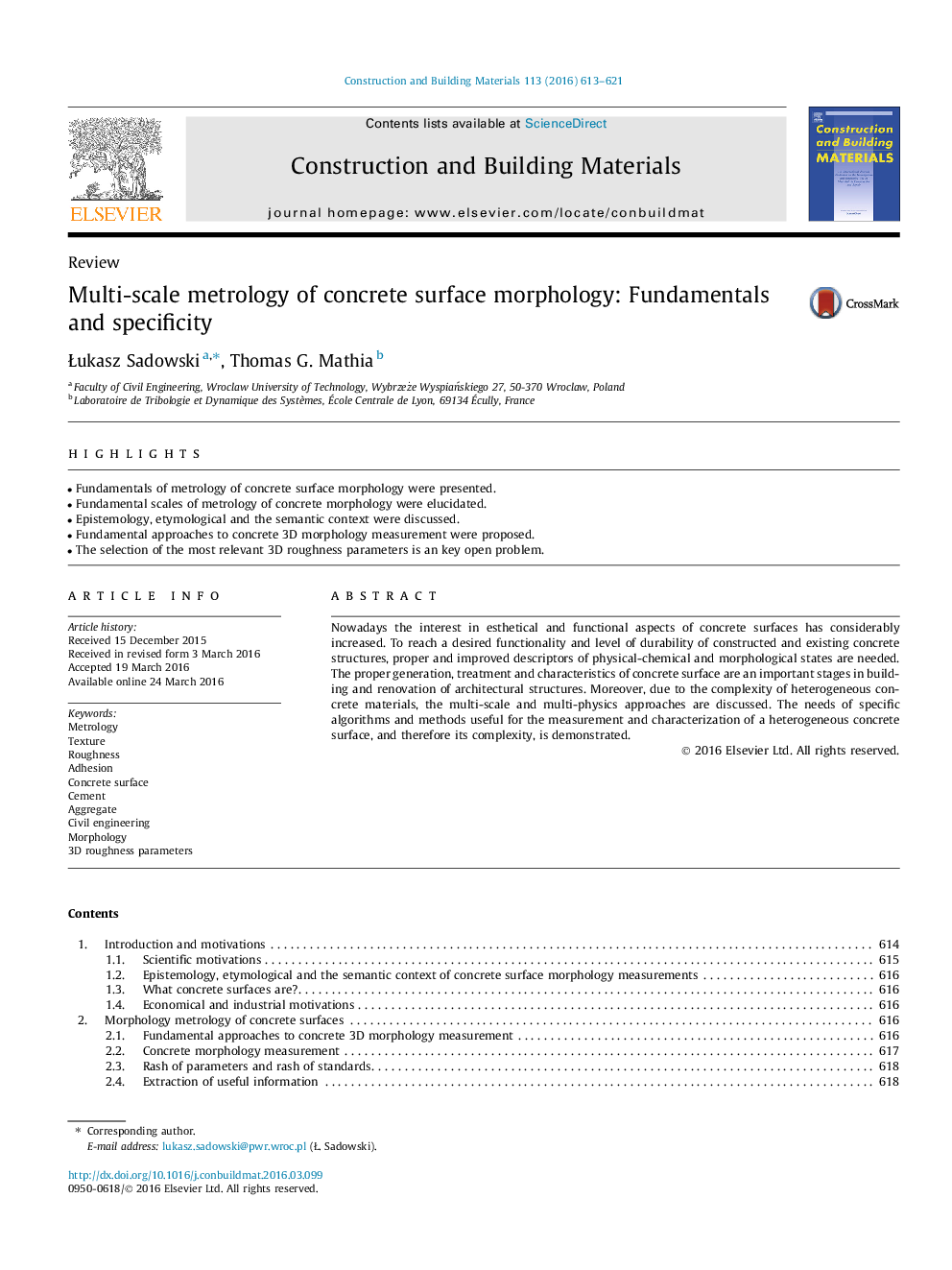 Multi-scale metrology of concrete surface morphology: Fundamentals and specificity