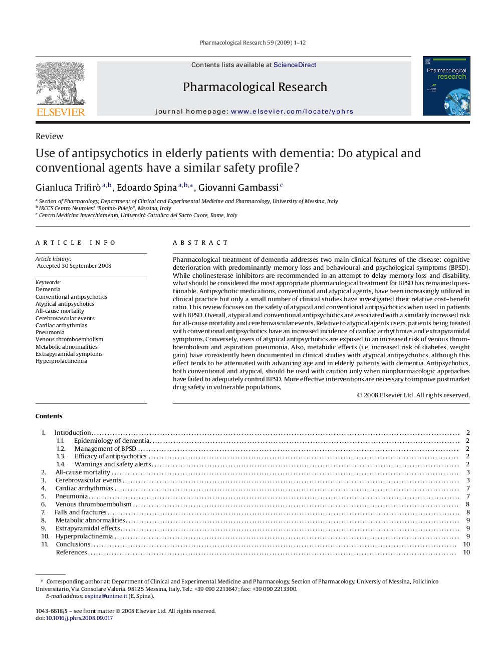 عکس صفحه اول مقاله: Use of antipsychotics in elderly patients with dementia: Do atypical and conventional agents have a similar safety profile? Use of antipsychotics in elderly patients with dementia: Do atypical and conventional agents have a similar safety profile?