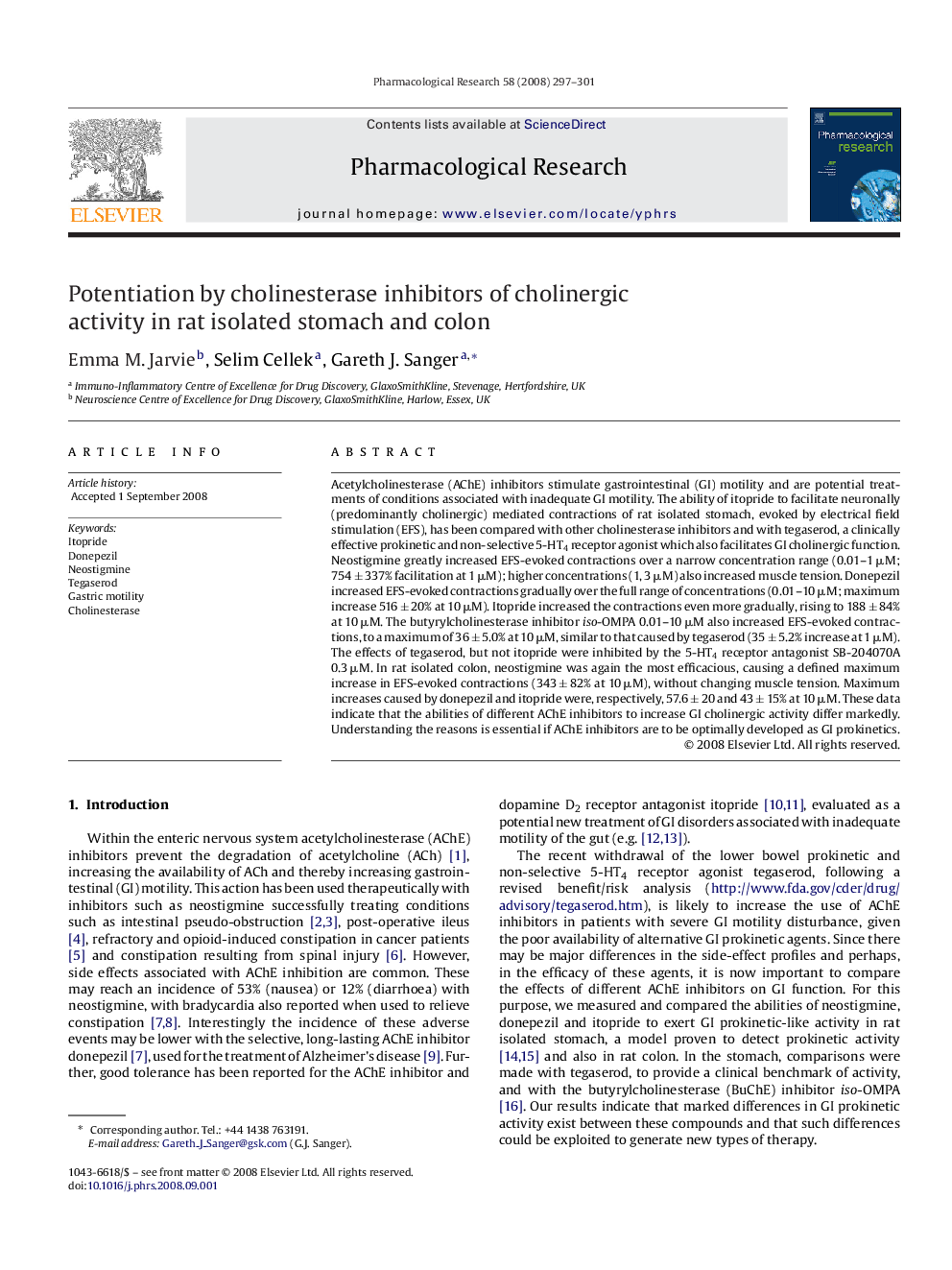 Potentiation by cholinesterase inhibitors of cholinergic activity in rat isolated stomach and colon