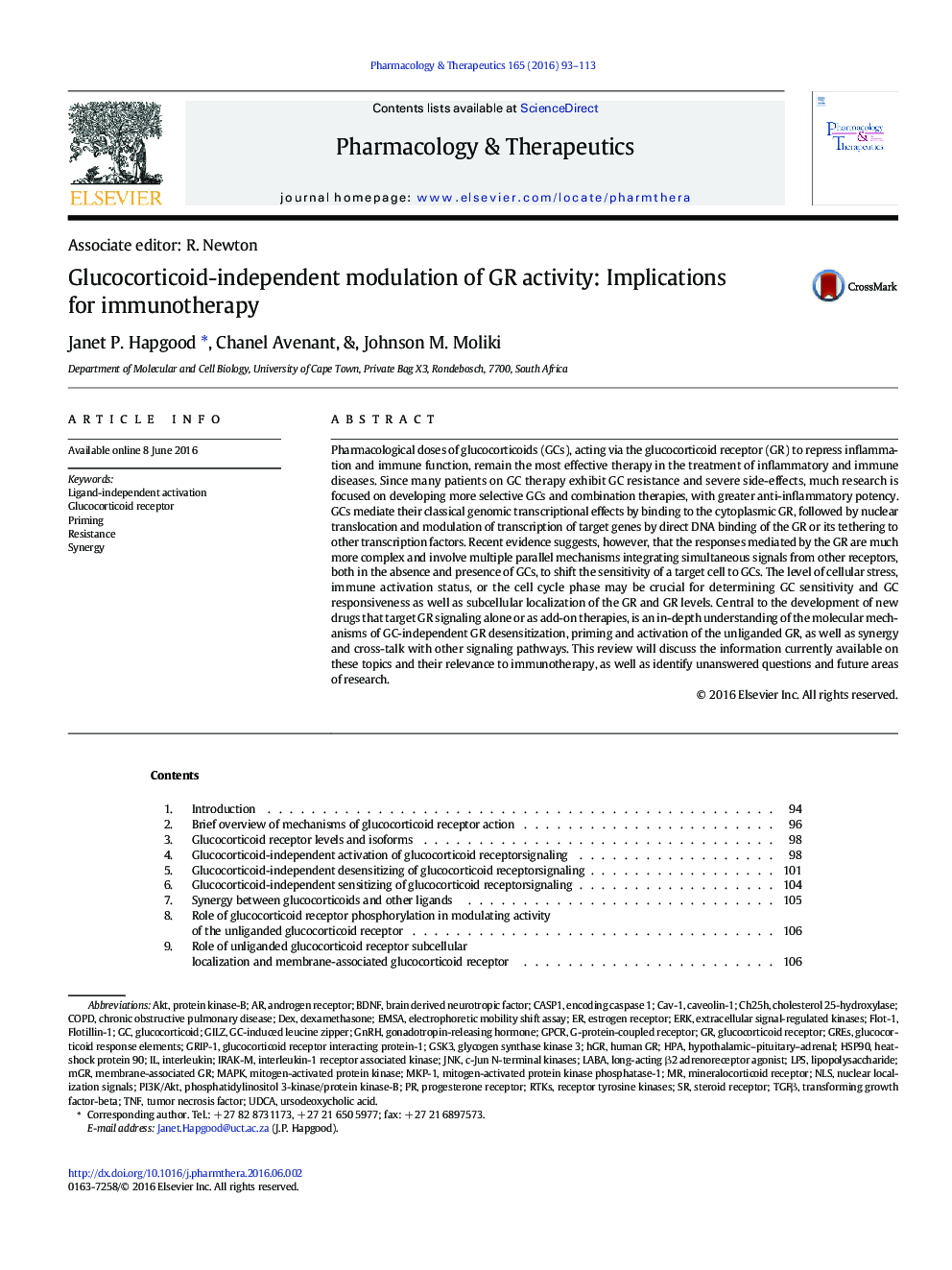 Glucocorticoid-independent modulation of GR activity: Implications for immunotherapy