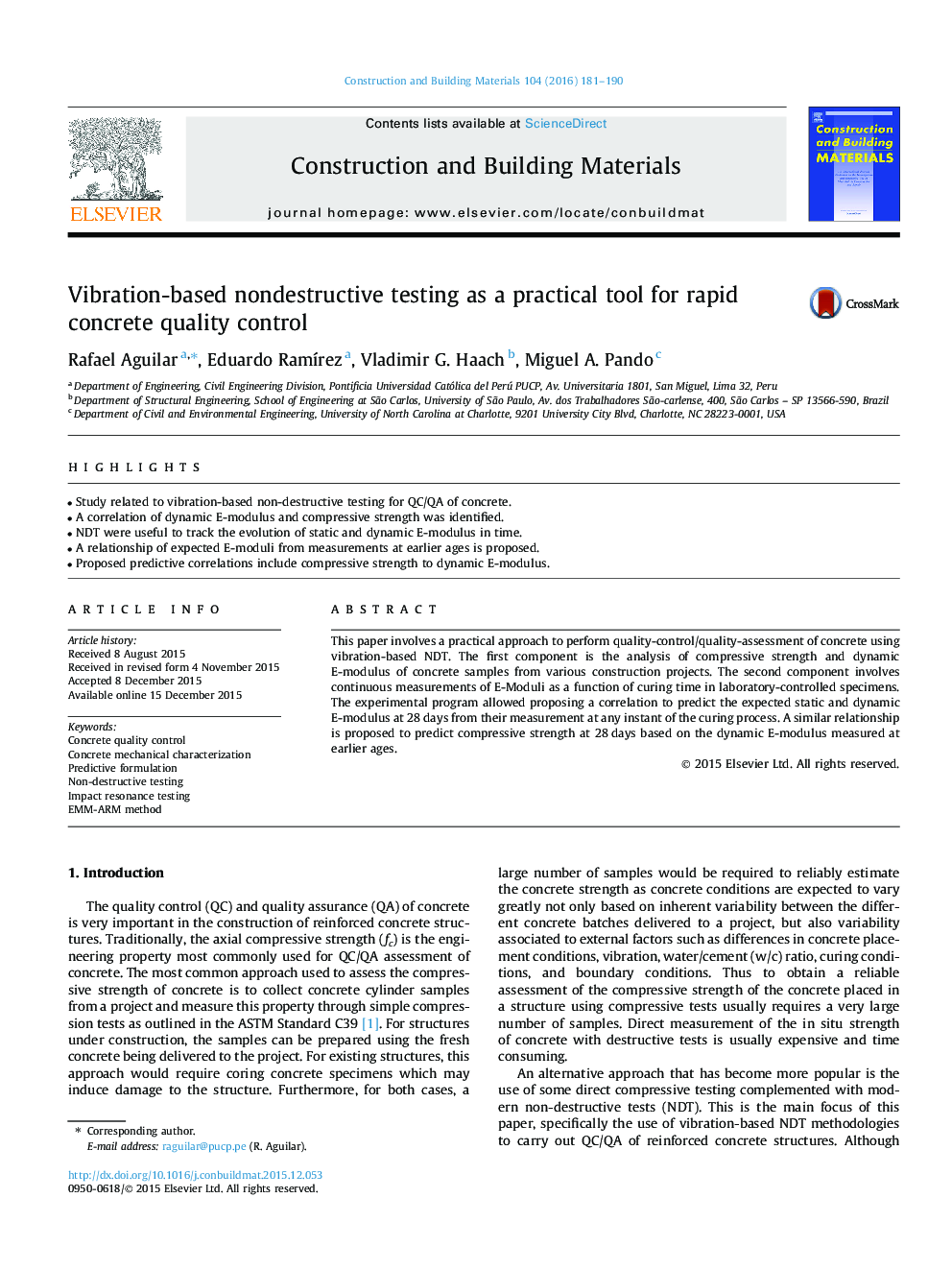 Vibration-based nondestructive testing as a practical tool for rapid concrete quality control