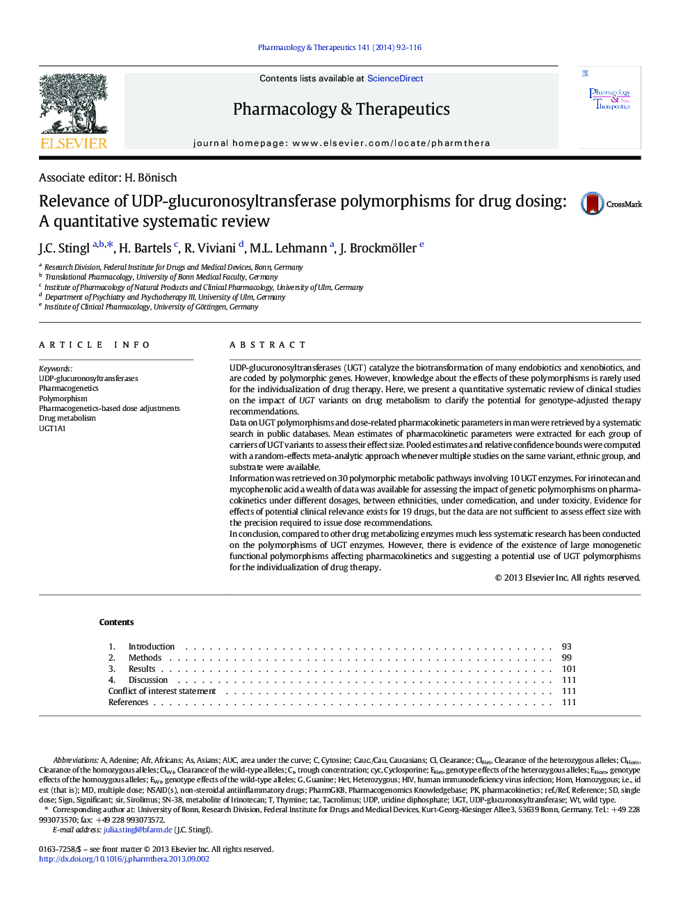 Relevance of UDP-glucuronosyltransferase polymorphisms for drug dosing: A quantitative systematic review