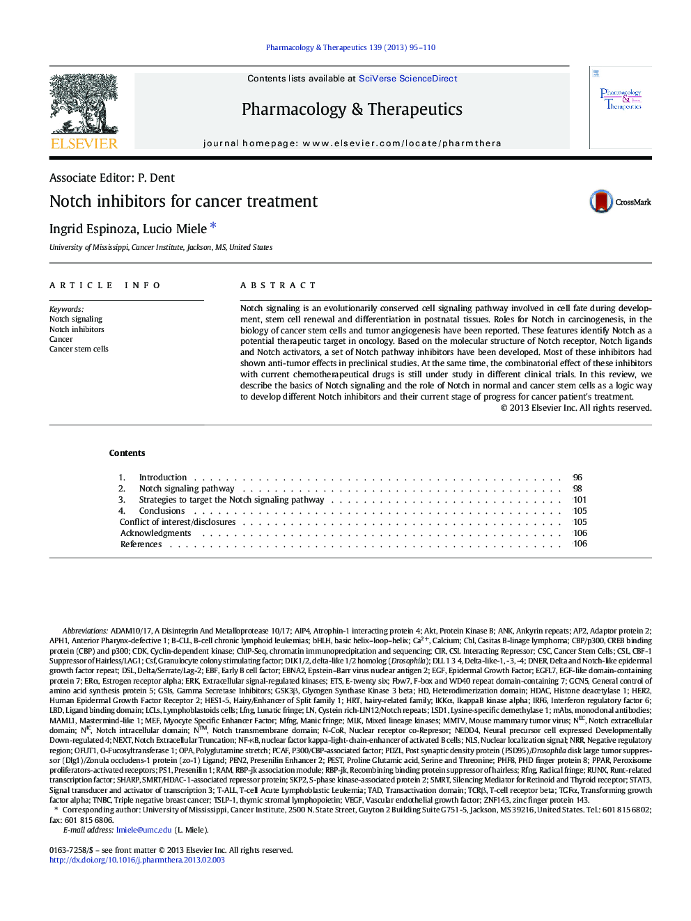 Notch inhibitors for cancer treatment