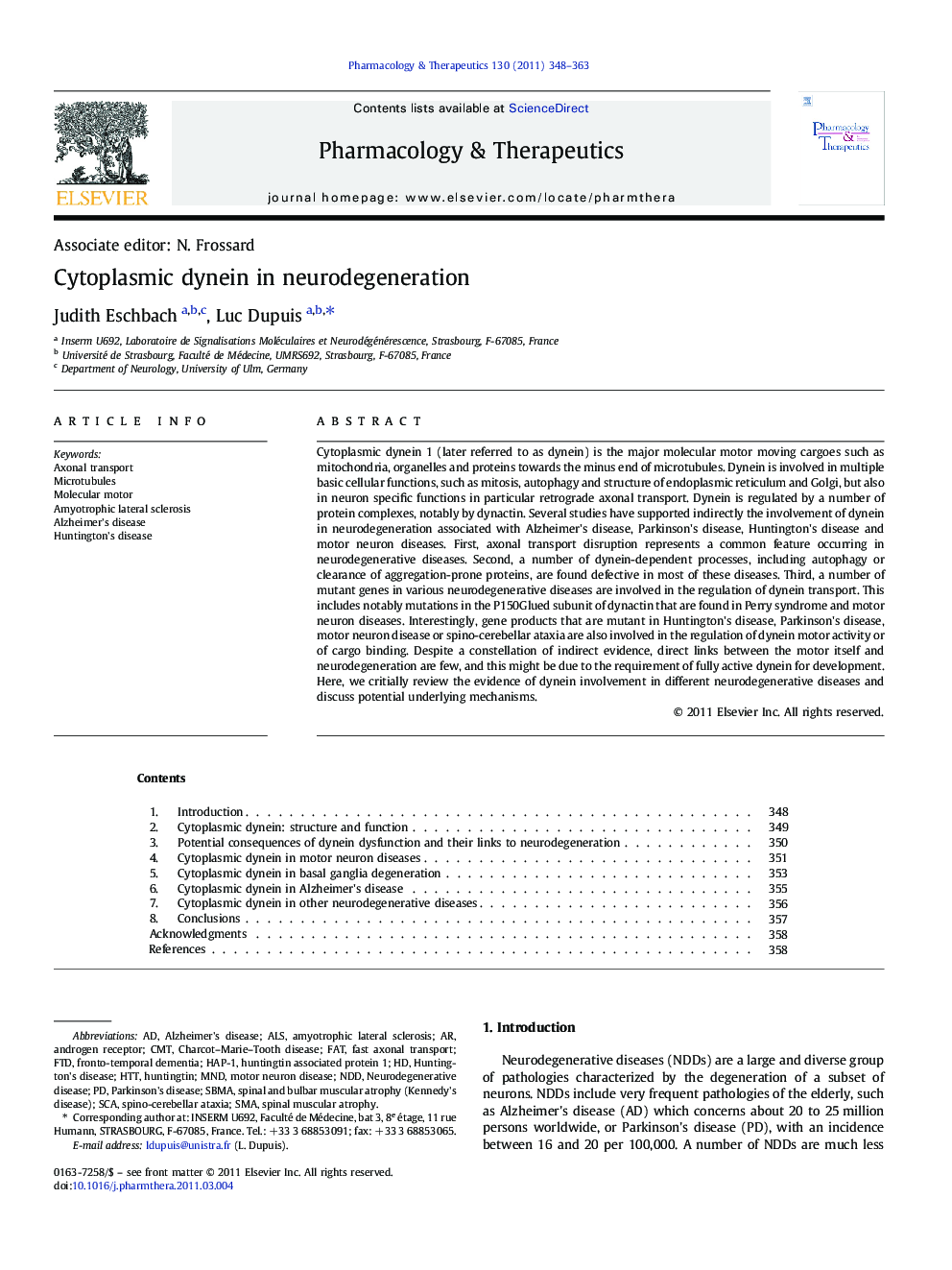 Cytoplasmic dynein in neurodegeneration