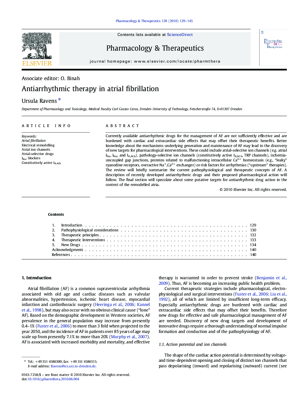 Antiarrhythmic therapy in atrial fibrillation