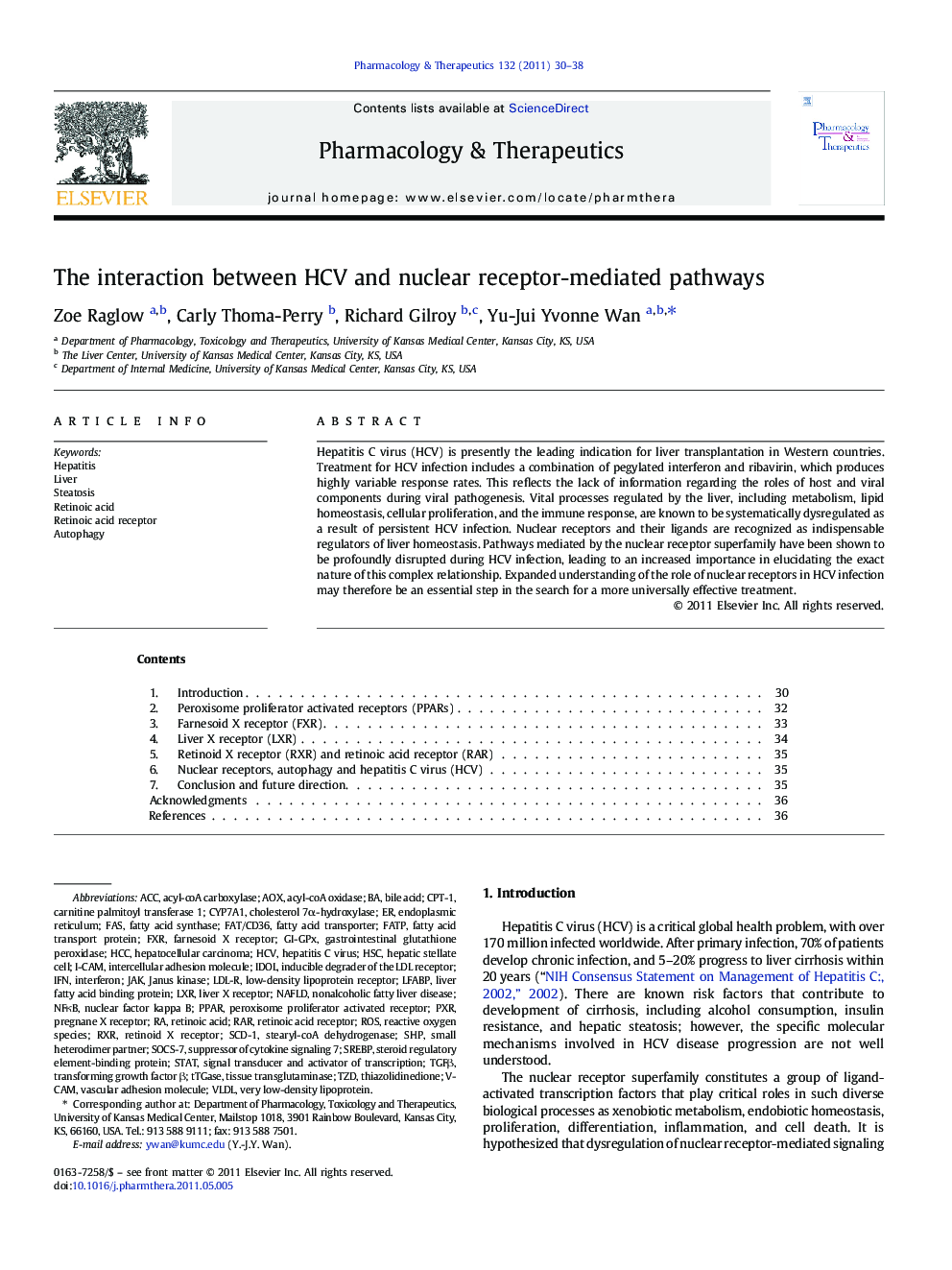 The interaction between HCV and nuclear receptor-mediated pathways