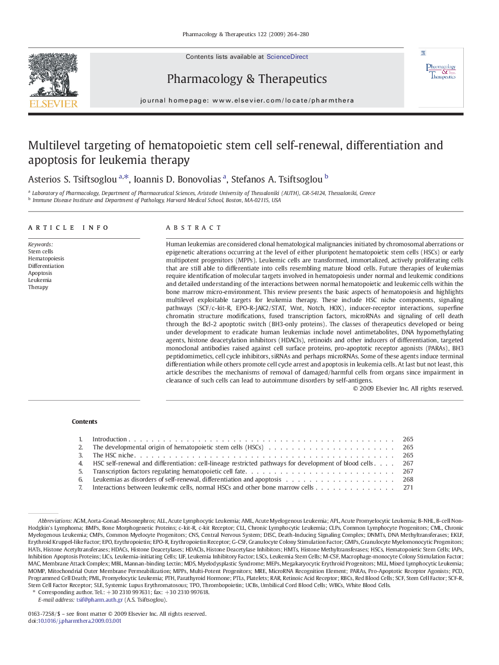 Multilevel targeting of hematopoietic stem cell self-renewal, differentiation and apoptosis for leukemia therapy