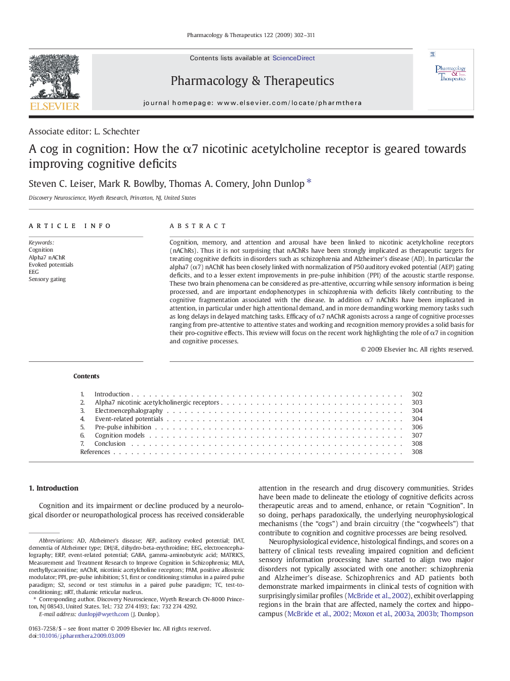 A cog in cognition: How the α7 nicotinic acetylcholine receptor is geared towards improving cognitive deficits