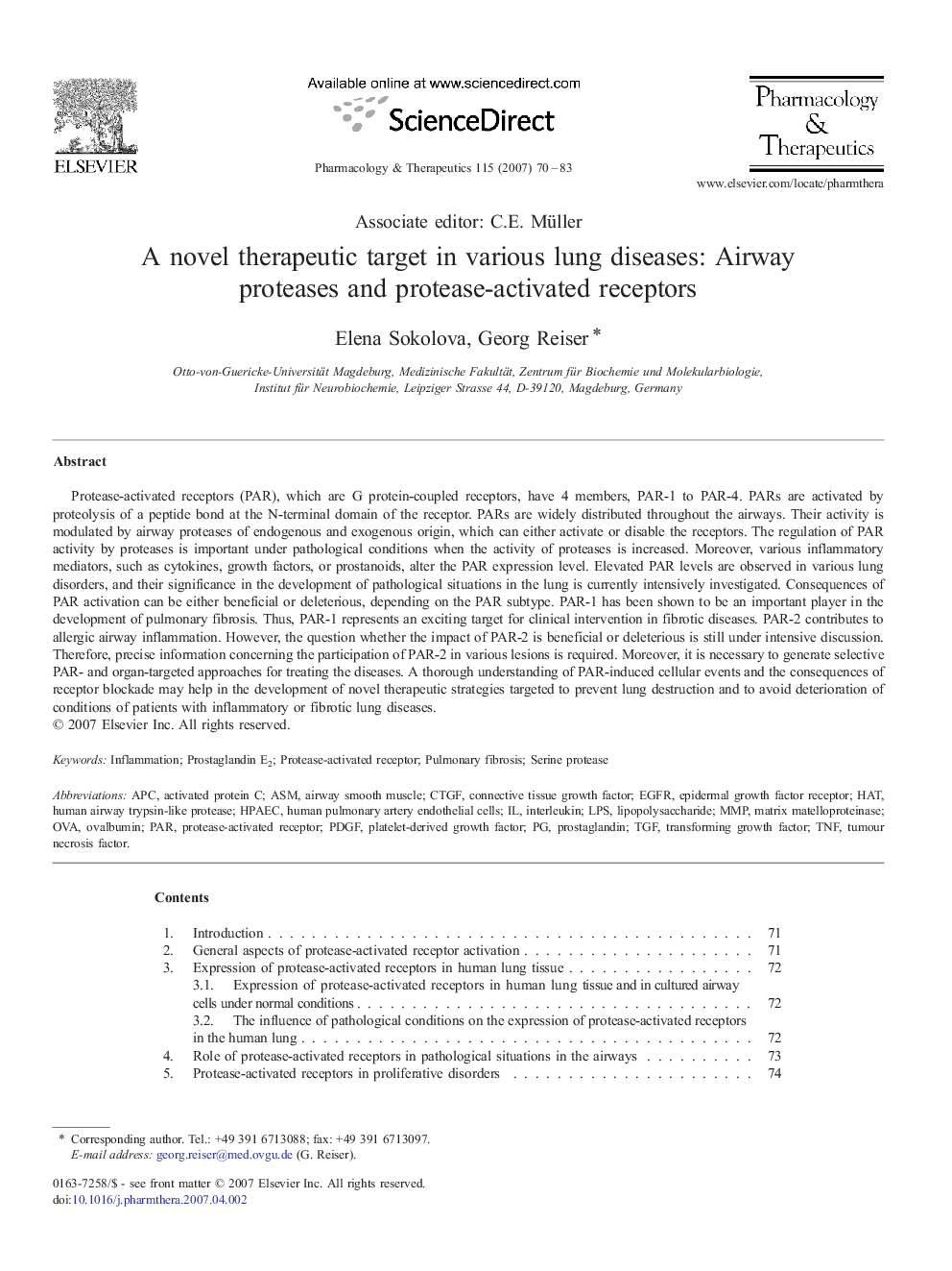 A novel therapeutic target in various lung diseases: Airway proteases and protease-activated receptors