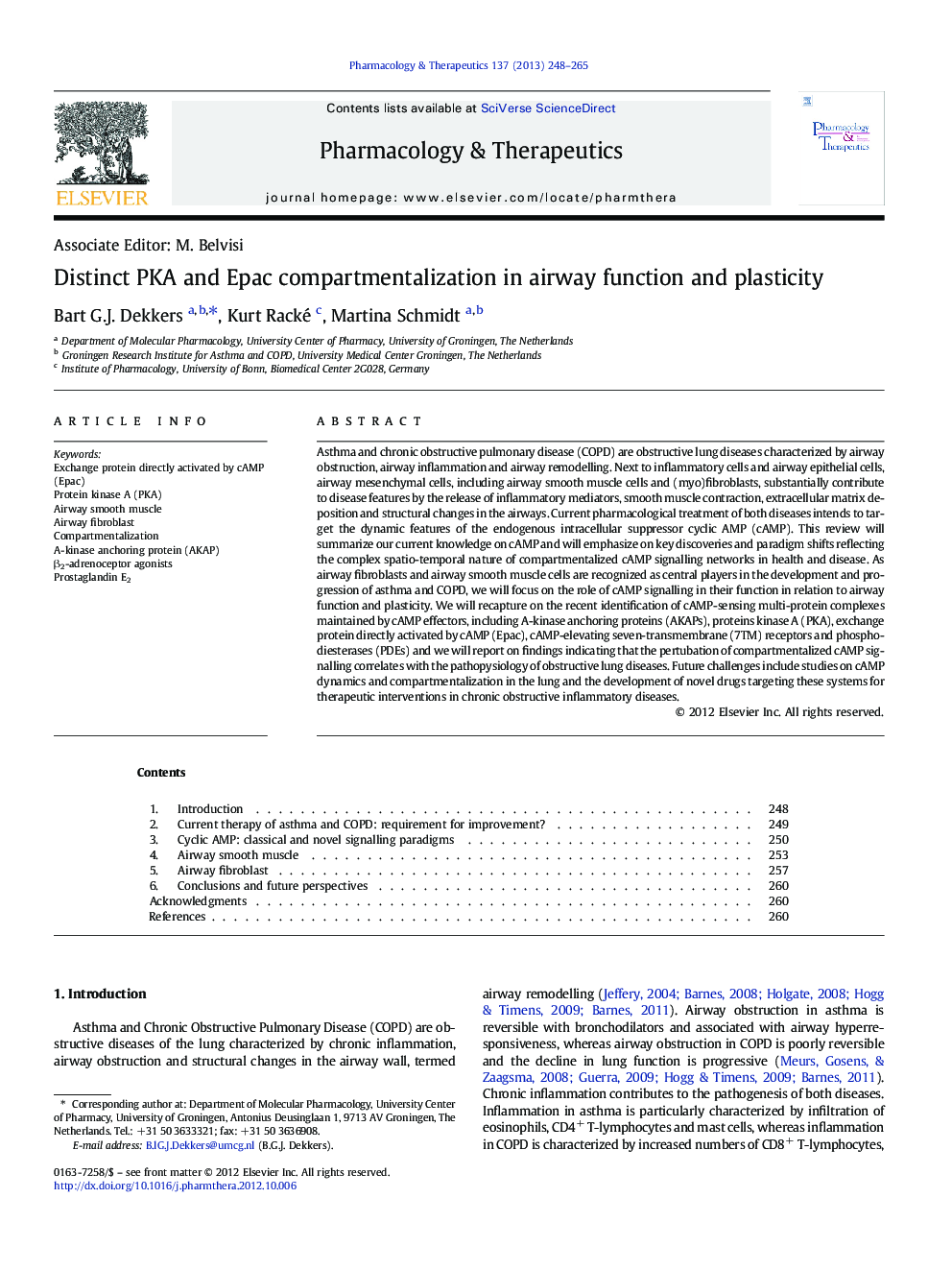 Distinct PKA and Epac compartmentalization in airway function and plasticity