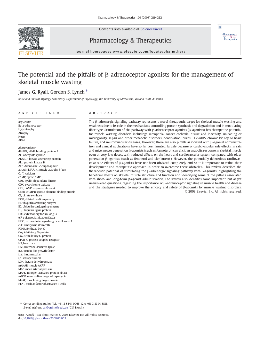 The potential and the pitfalls of β-adrenoceptor agonists for the management of skeletal muscle wasting