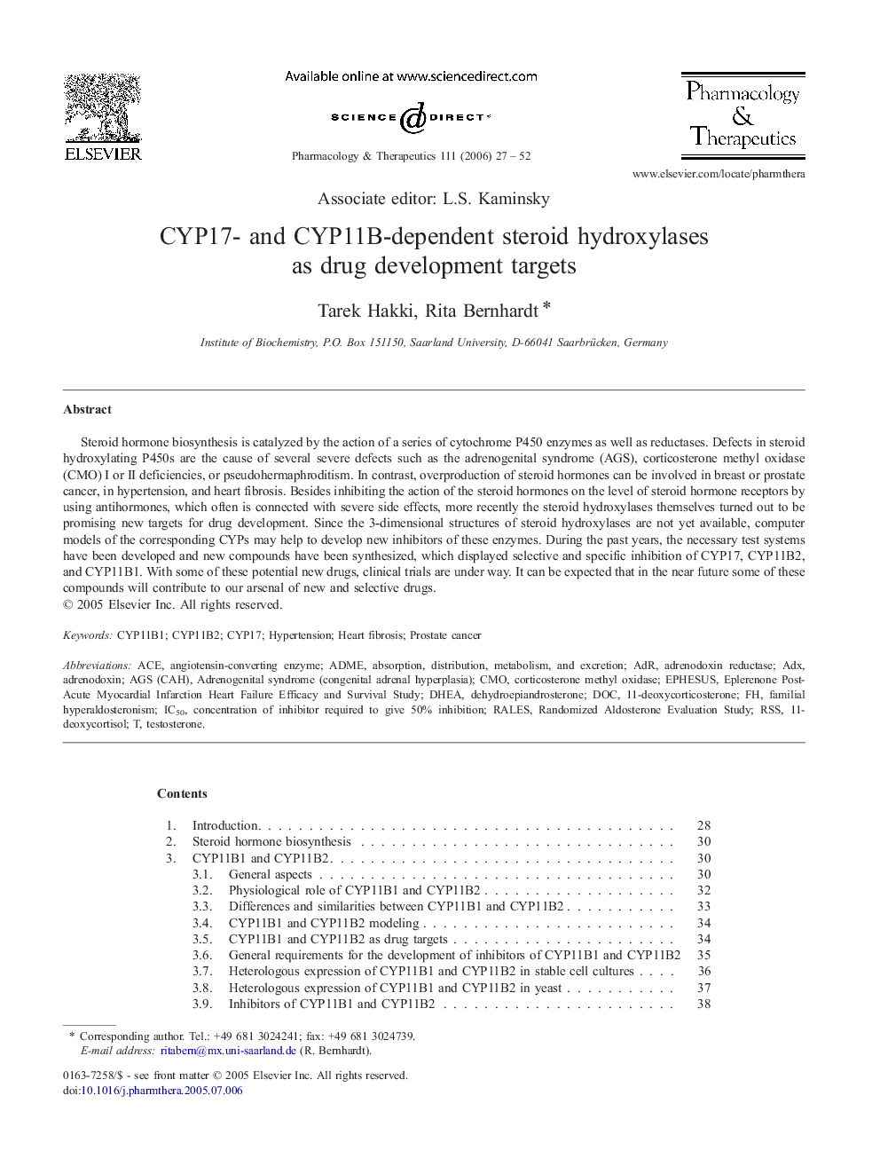 CYP17- and CYP11B-dependent steroid hydroxylases as drug development targets