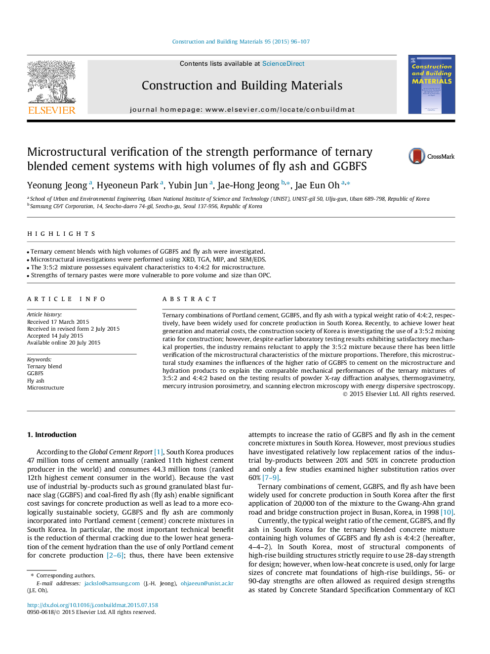 Microstructural verification of the strength performance of ternary blended cement systems with high volumes of fly ash and GGBFS