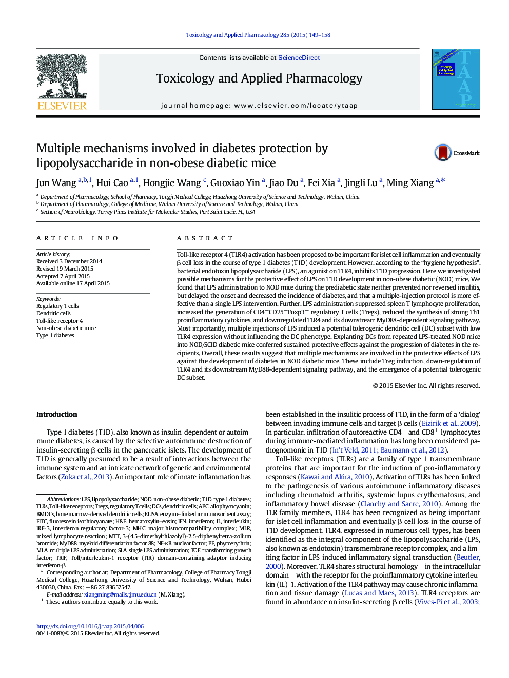 Multiple mechanisms involved in diabetes protection by lipopolysaccharide in non-obese diabetic mice