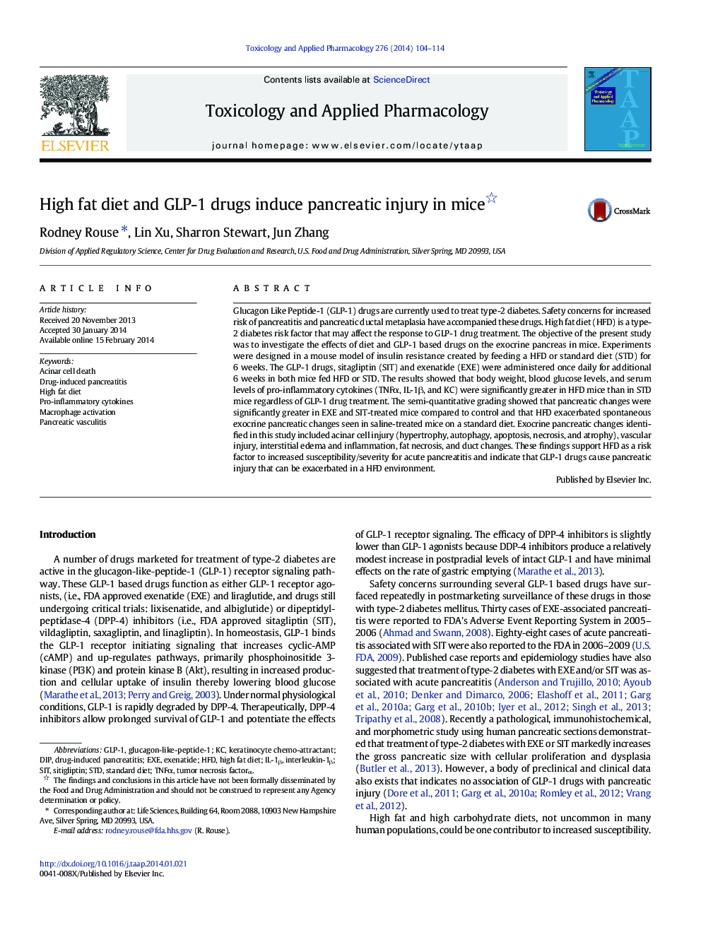 High fat diet and GLP-1 drugs induce pancreatic injury in mice 