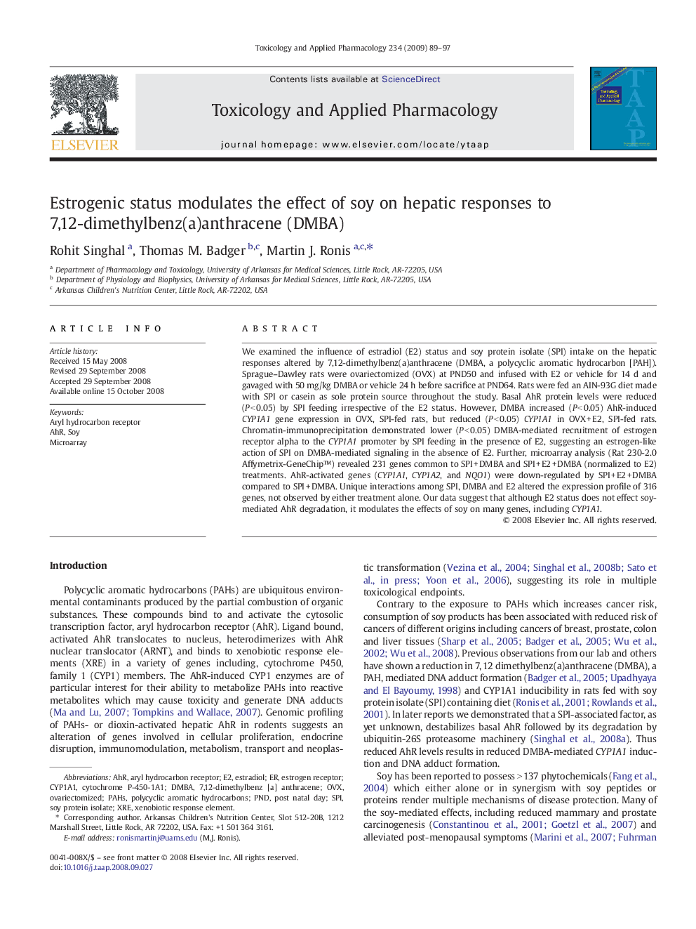 Estrogenic status modulates the effect of soy on hepatic responses to 7,12-dimethylbenz(a)anthracene (DMBA)