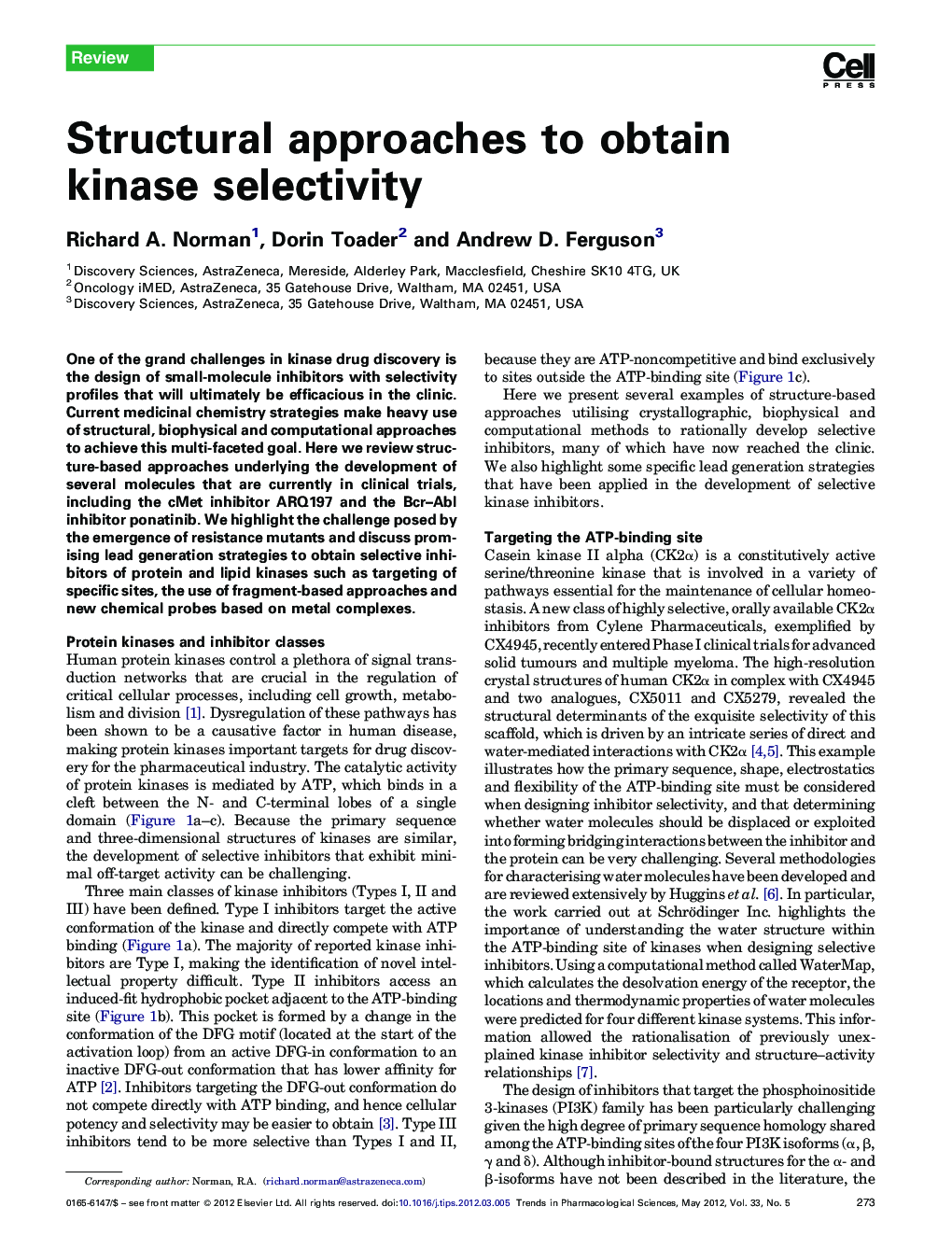 Structural approaches to obtain kinase selectivity