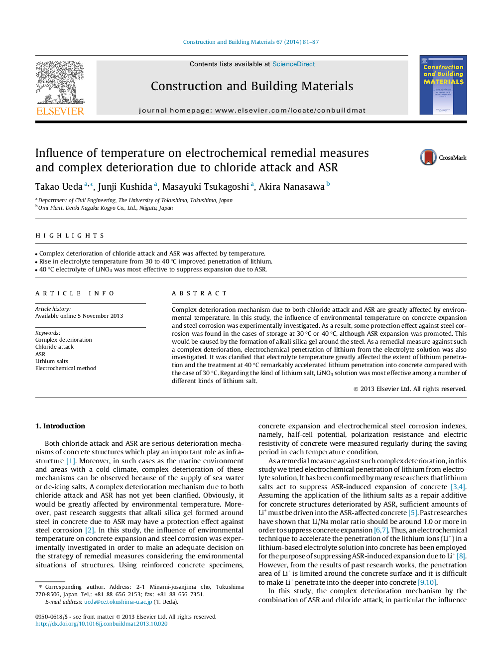 Influence of temperature on electrochemical remedial measures and complex deterioration due to chloride attack and ASR