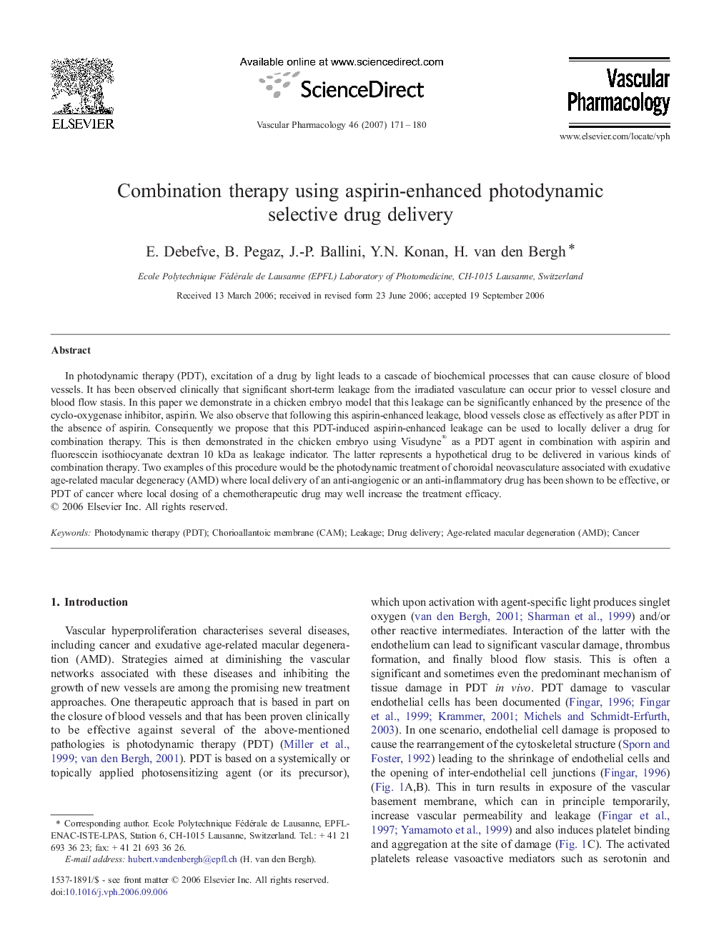 Combination therapy using aspirin-enhanced photodynamic selective drug delivery