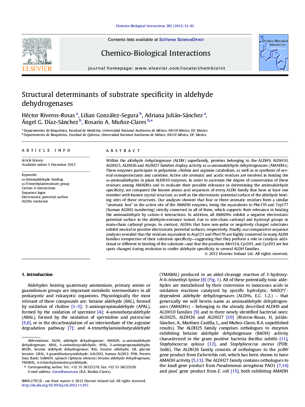 Structural determinants of substrate specificity in aldehyde dehydrogenases