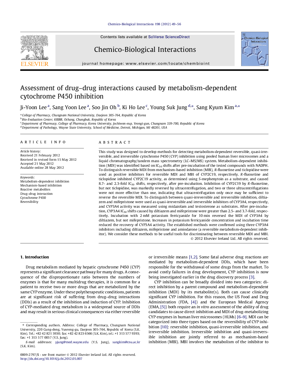 Assessment of drug–drug interactions caused by metabolism-dependent cytochrome P450 inhibition