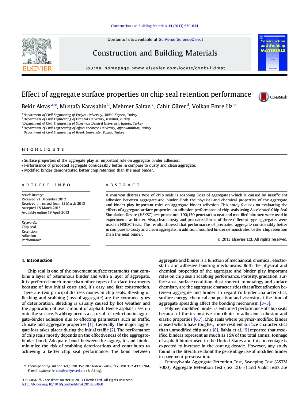 Effect of aggregate surface properties on chip seal retention performance