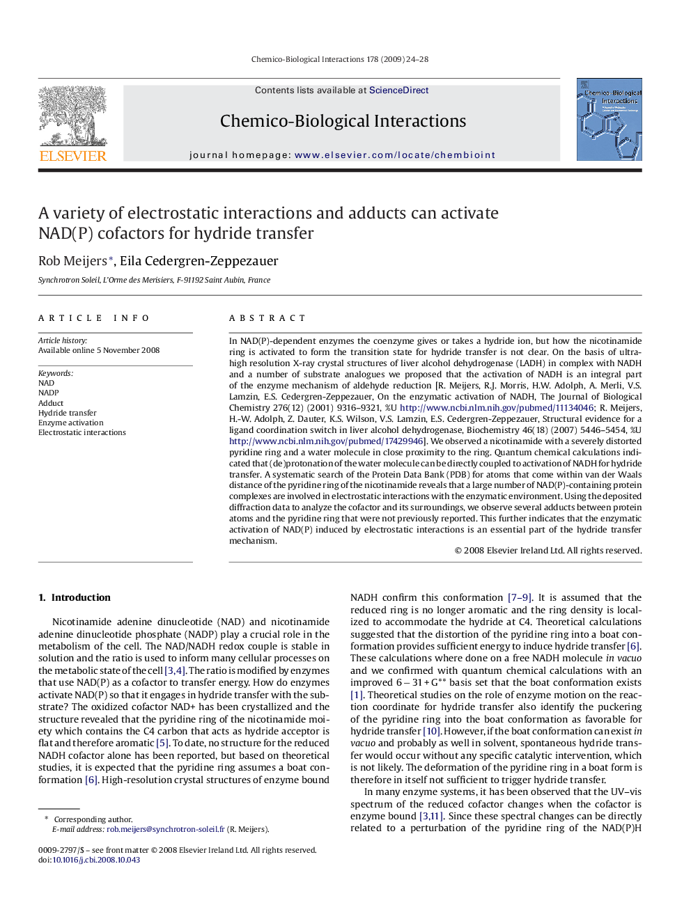 A variety of electrostatic interactions and adducts can activate NAD(P) cofactors for hydride transfer