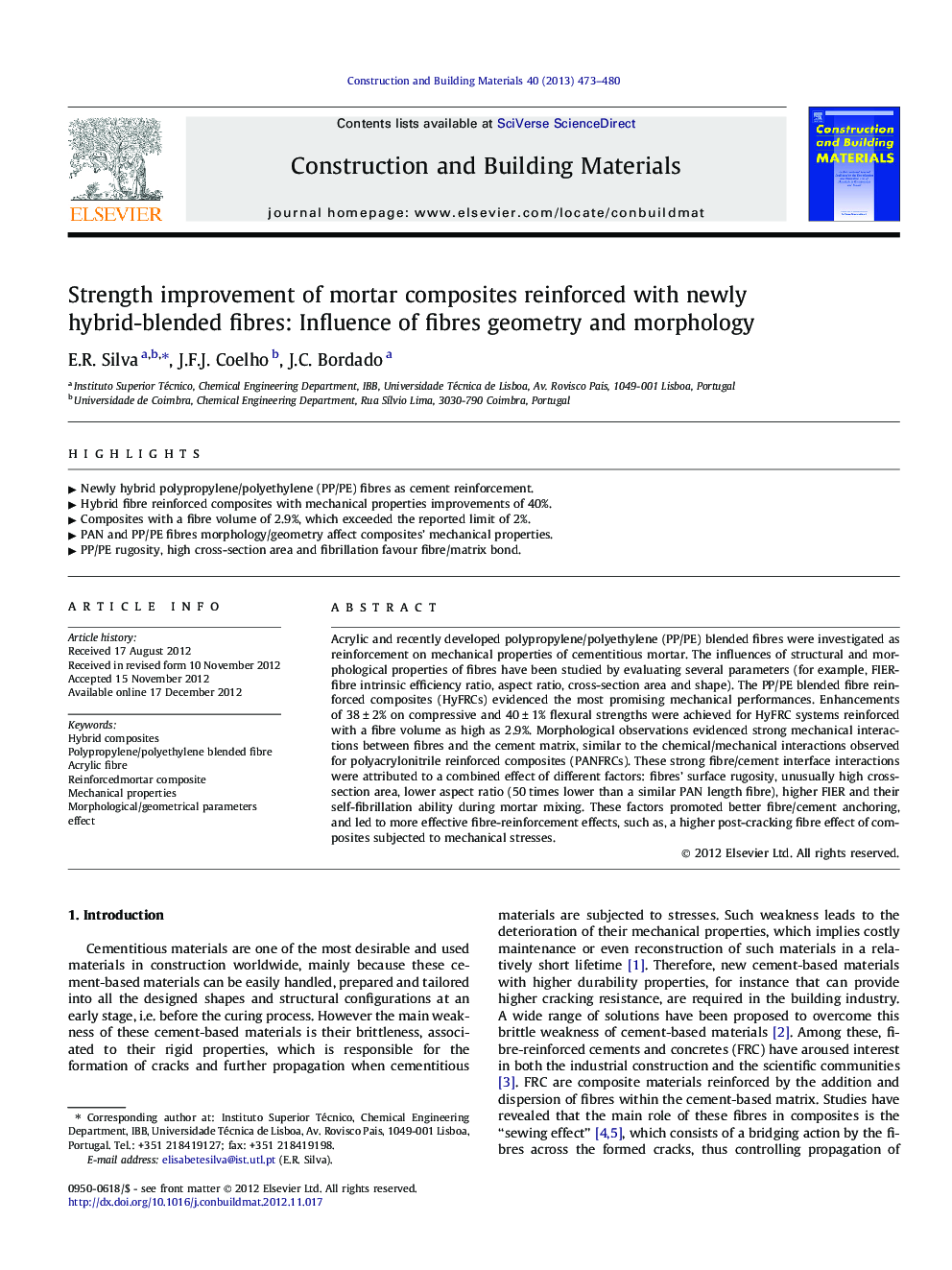 Strength improvement of mortar composites reinforced with newly hybrid-blended fibres: Influence of fibres geometry and morphology