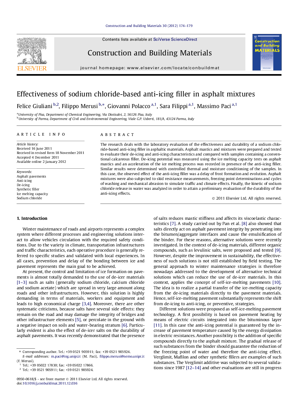 Effectiveness of sodium chloride-based anti-icing filler in asphalt mixtures