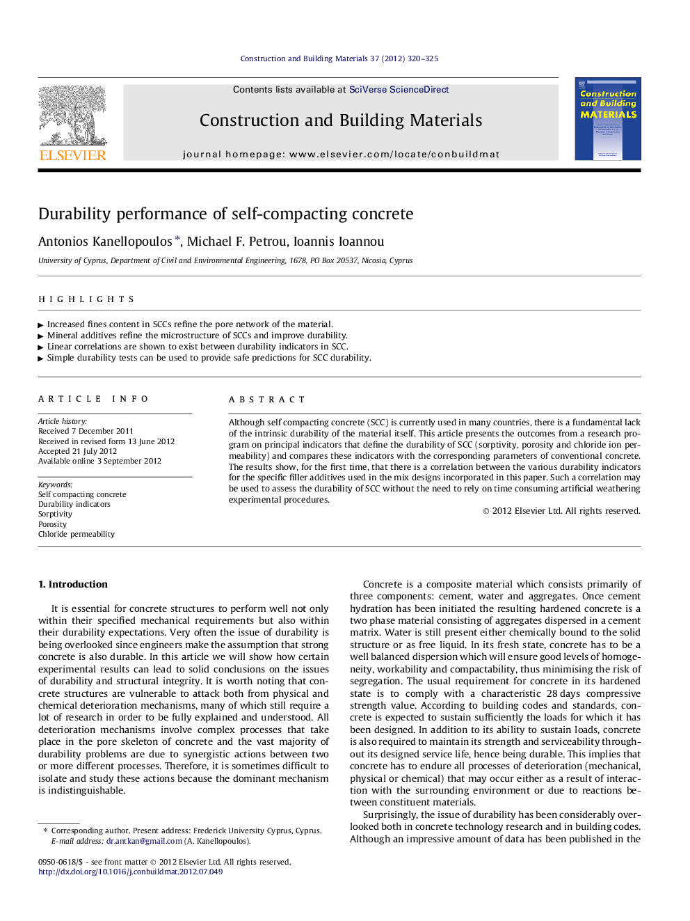 Durability performance of self-compacting concrete