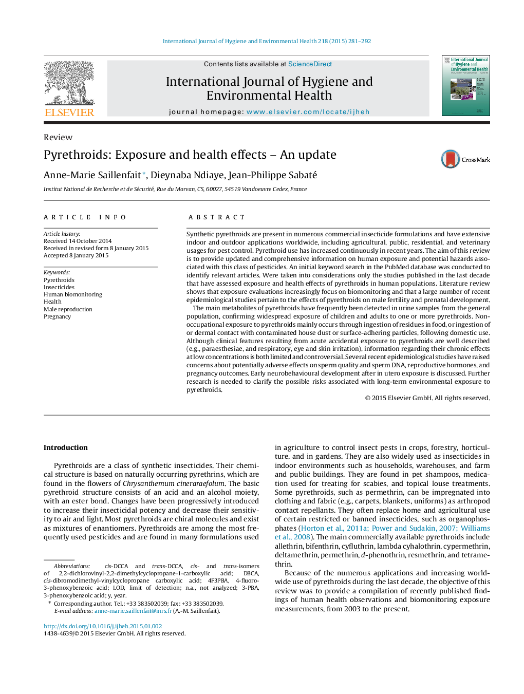 Pyrethroids: Exposure and health effects – An update