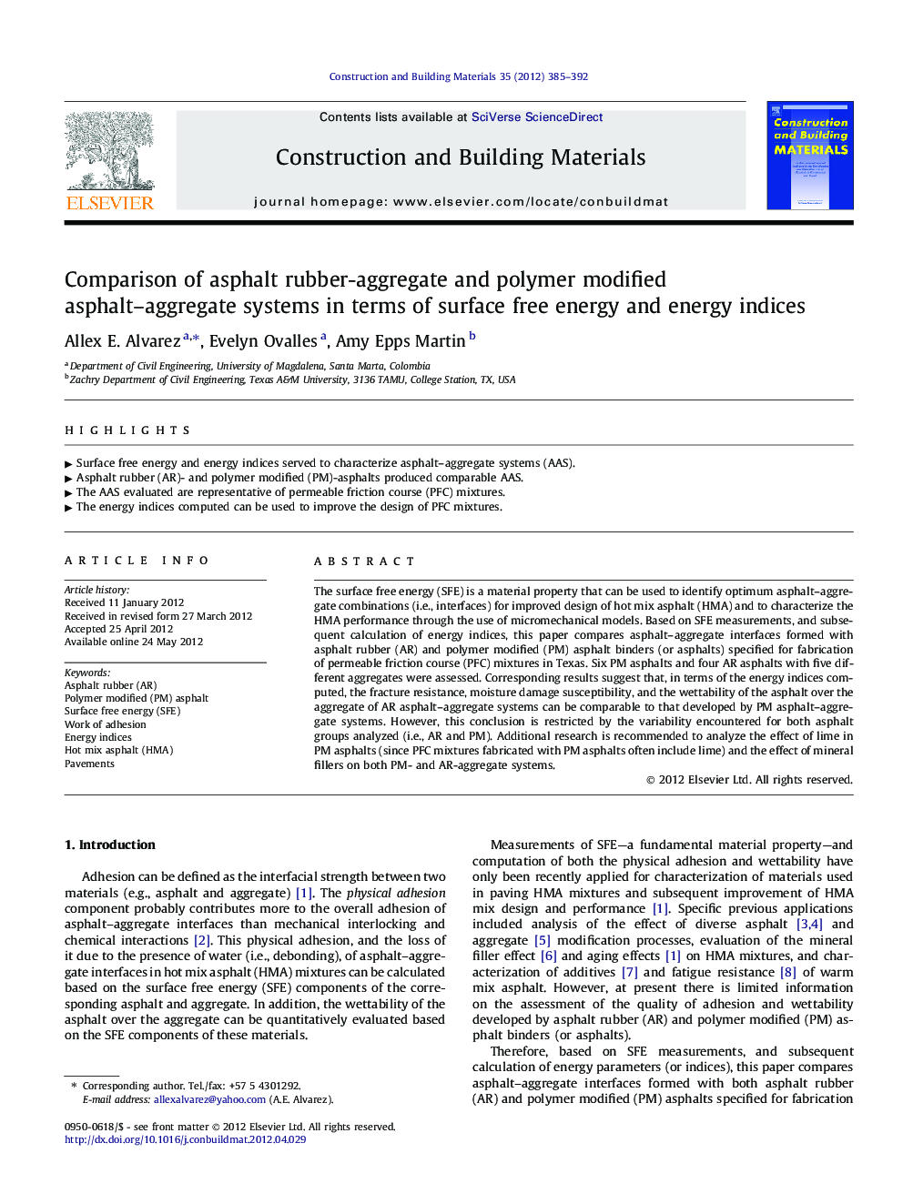 Comparison of asphalt rubber-aggregate and polymer modified asphalt–aggregate systems in terms of surface free energy and energy indices