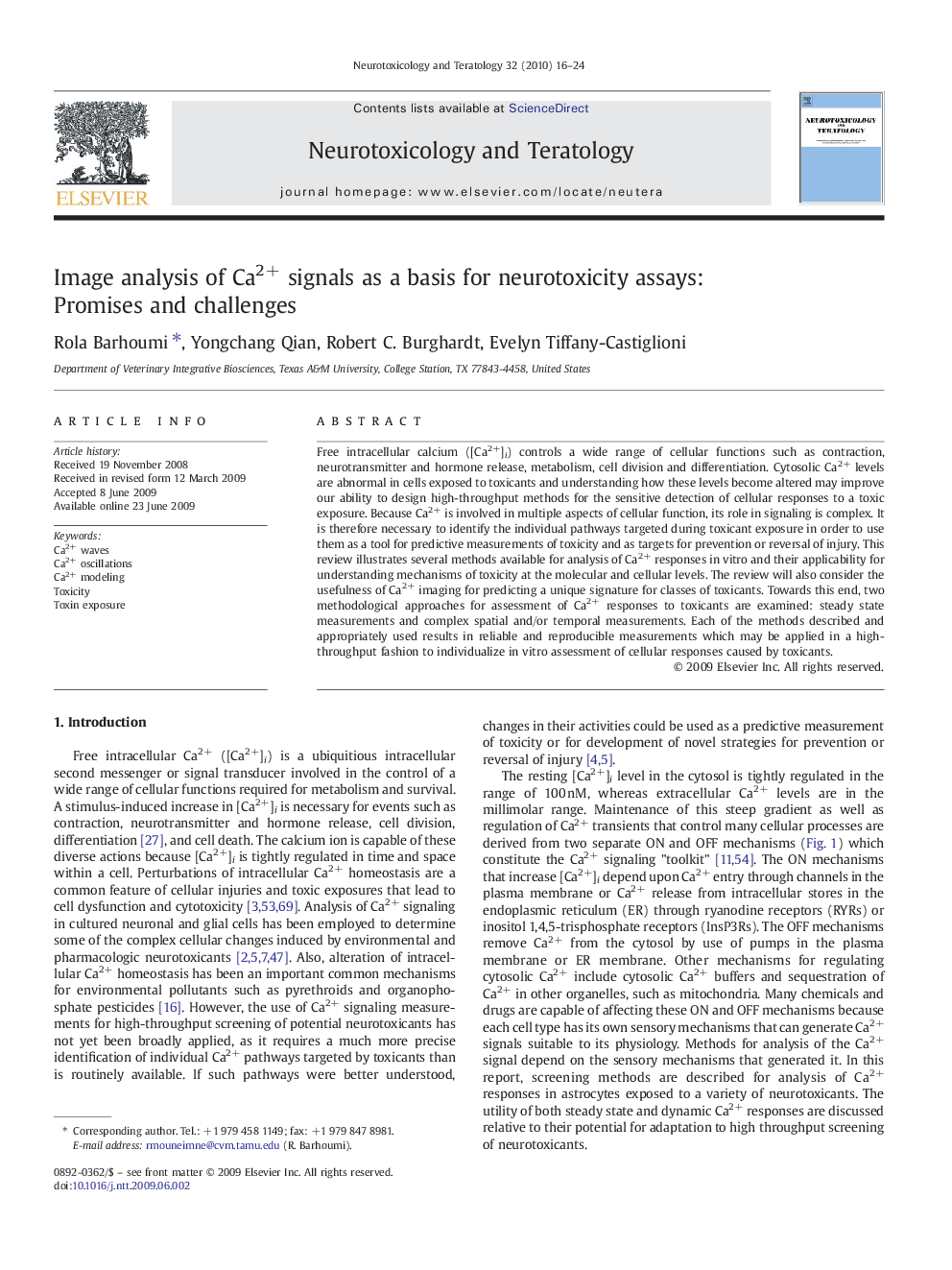 Image analysis of Ca2+ signals as a basis for neurotoxicity assays: Promises and challenges