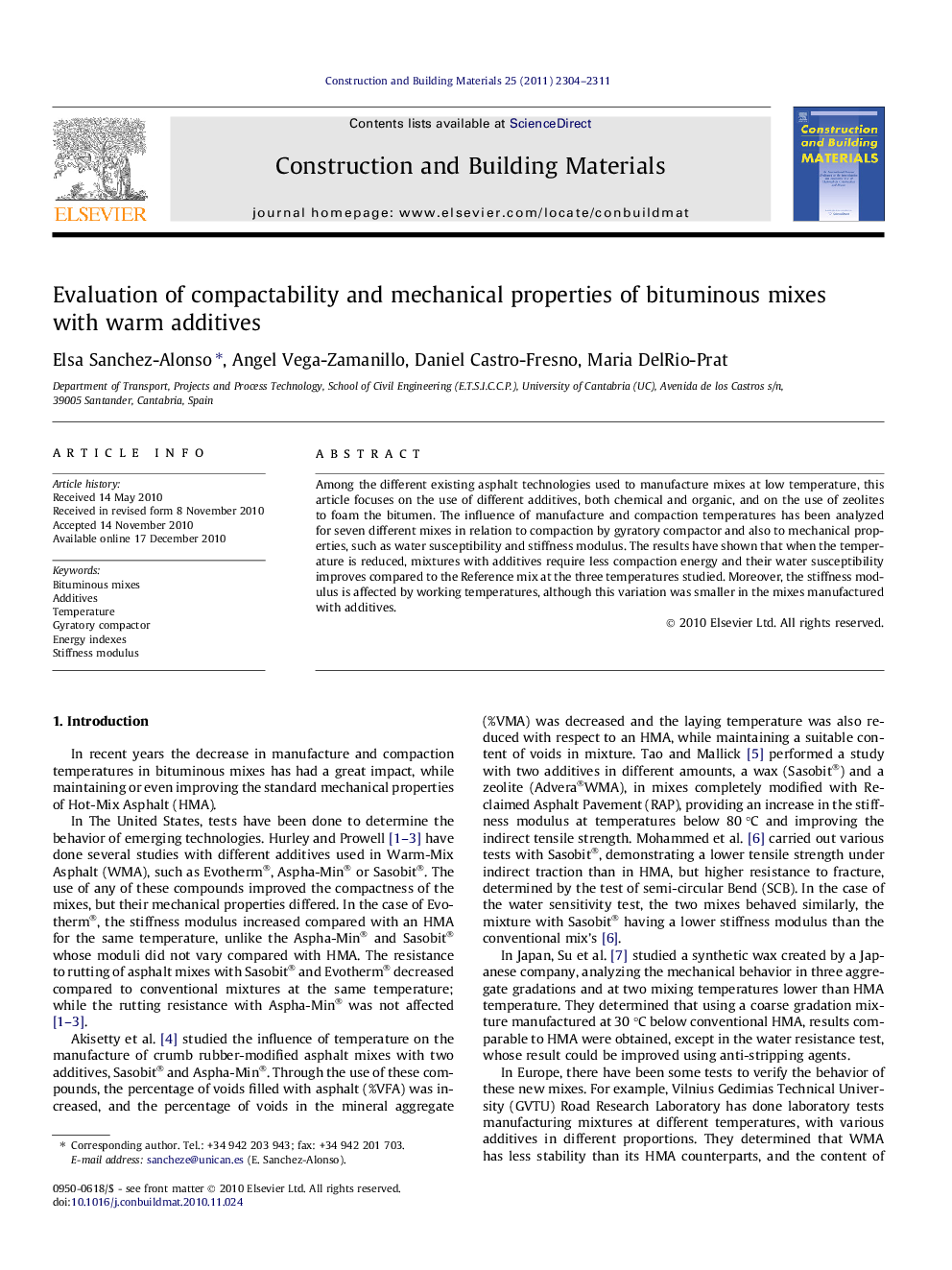 Evaluation of compactability and mechanical properties of bituminous mixes with warm additives