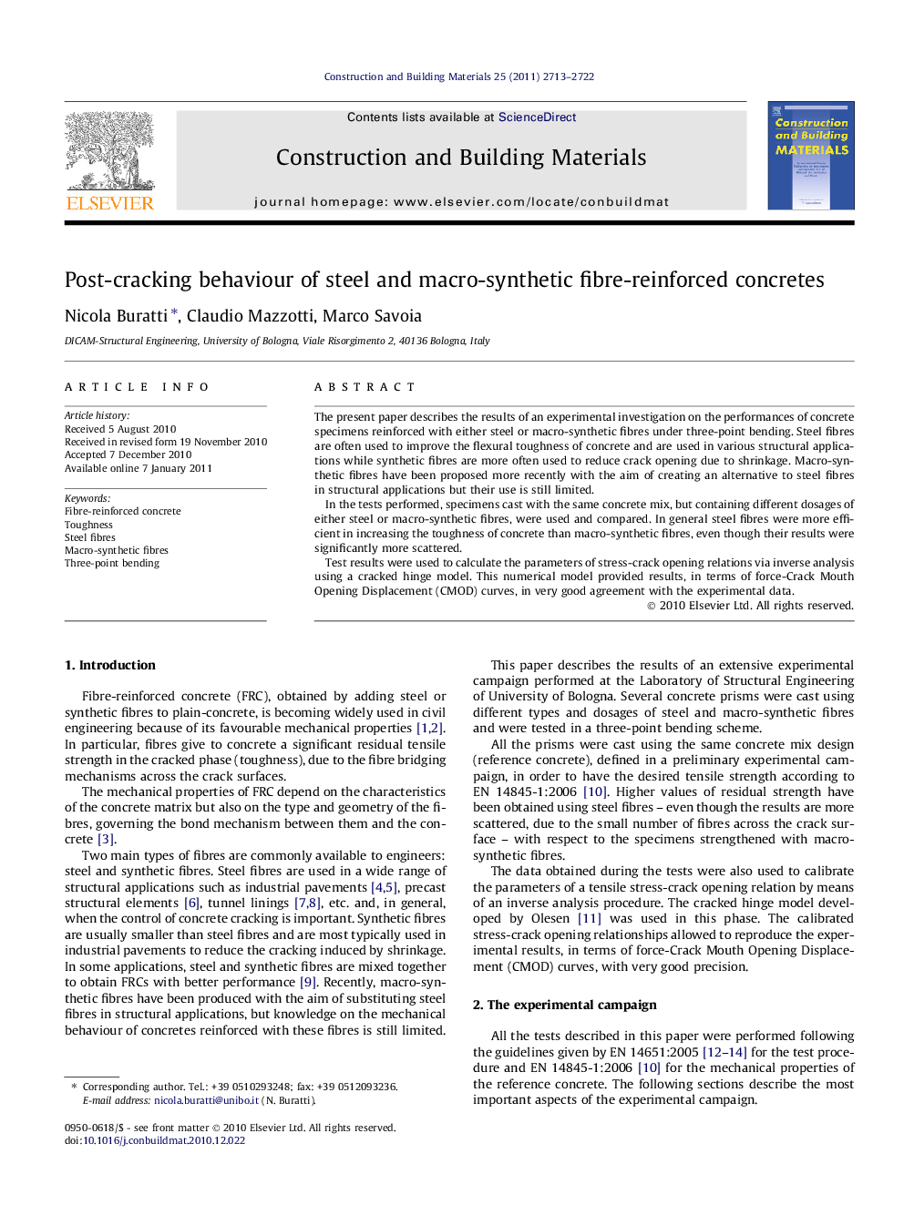 Post-cracking behaviour of steel and macro-synthetic fibre-reinforced concretes