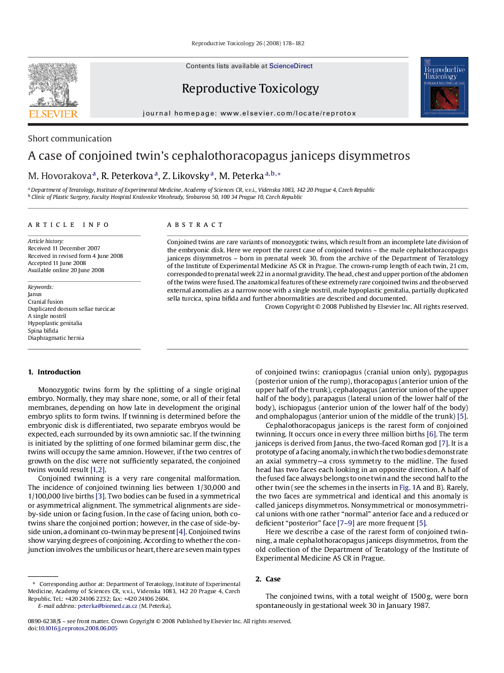 A case of conjoined twin's cephalothoracopagus janiceps disymmetros