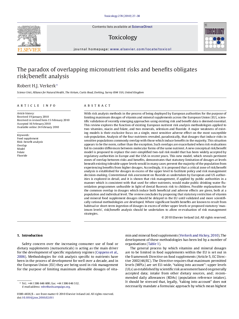 The paradox of overlapping micronutrient risks and benefits obligates risk/benefit analysis