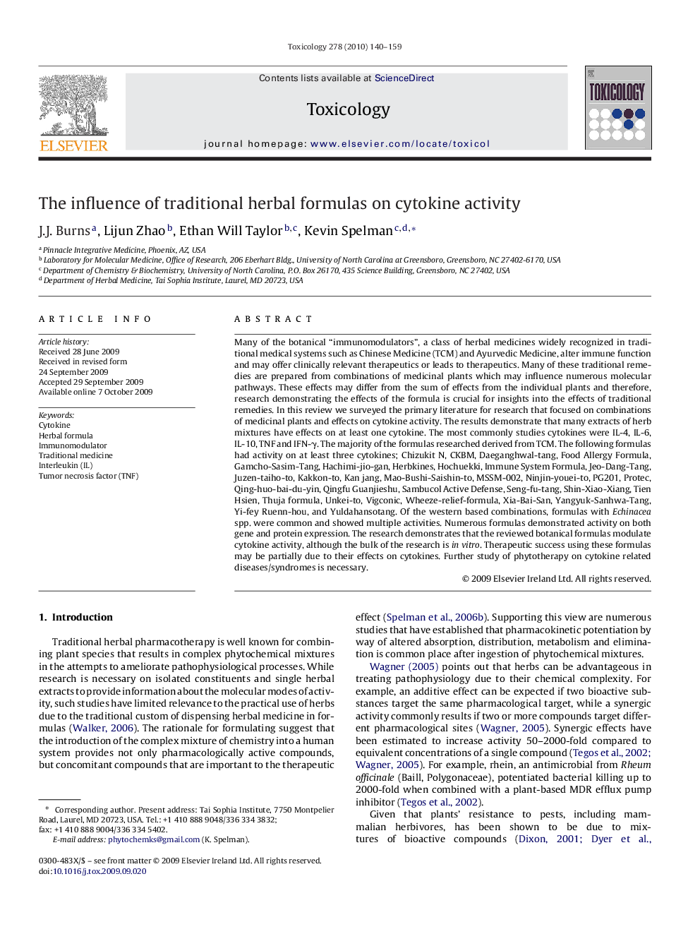 The influence of traditional herbal formulas on cytokine activity