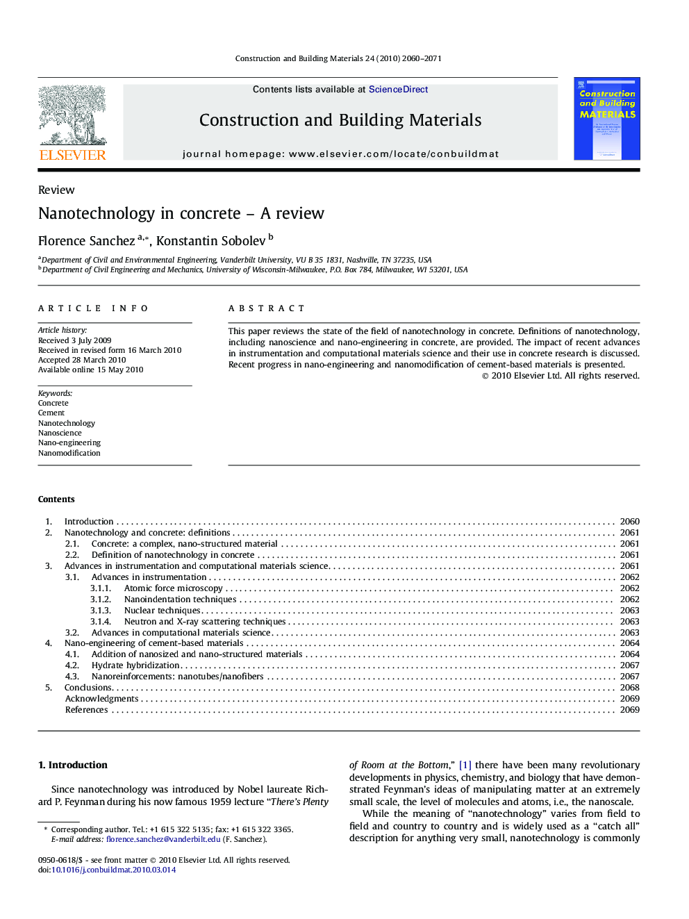 Nanotechnology in concrete – A review